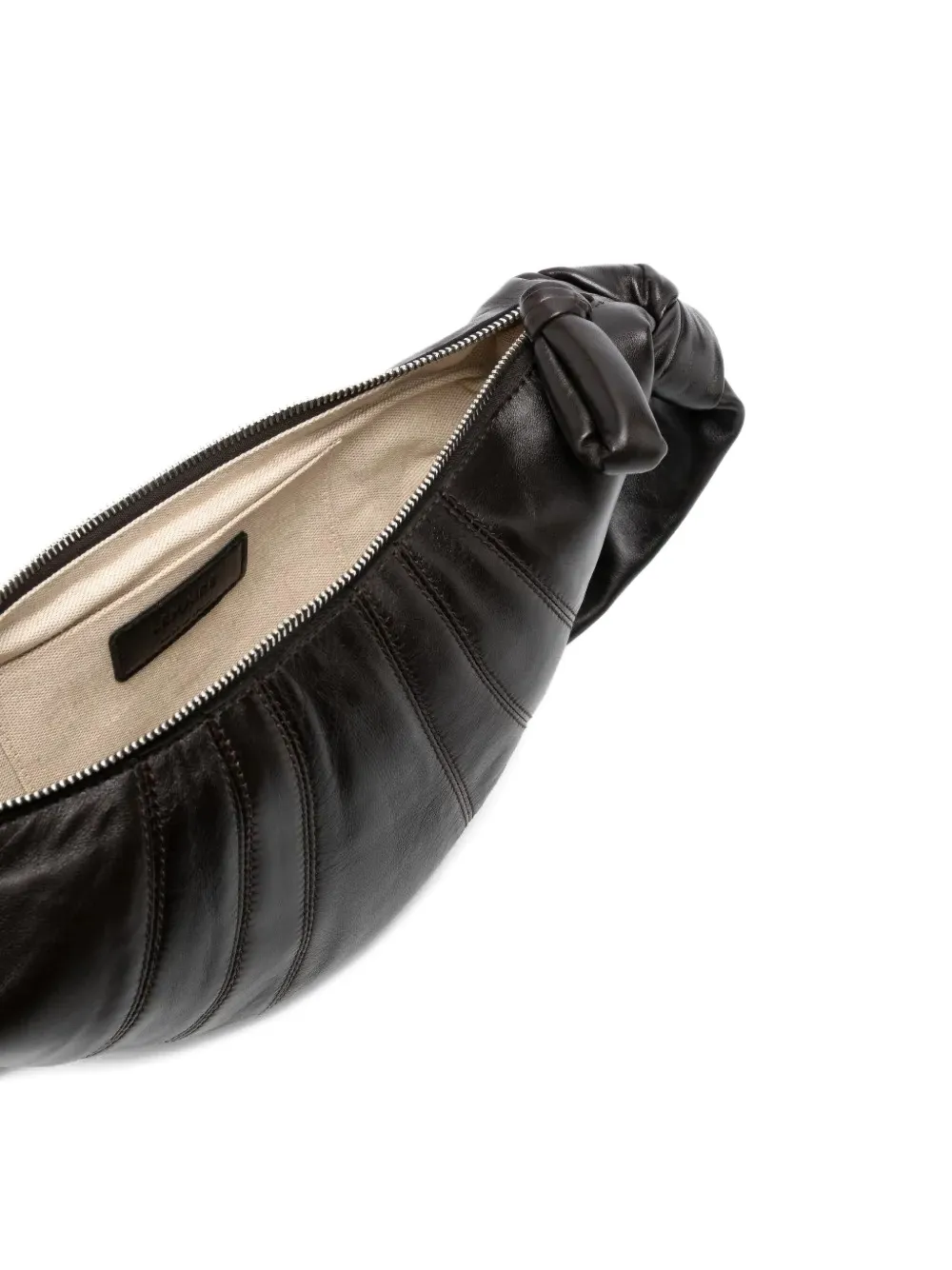 LEMAIRE Croissant kleine messengertas met rits Bruin