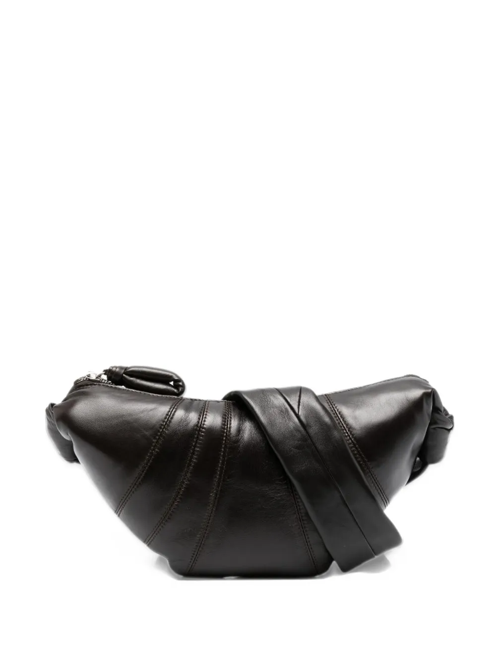 LEMAIRE small Croissant zipped messenger bag - Marrone