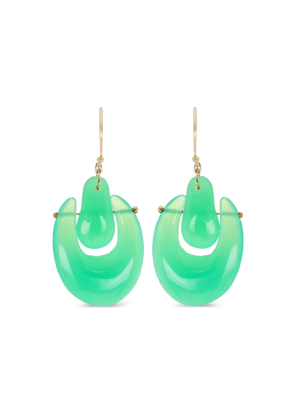 Ten Thousand Things 18K yellow gold O'Keeffe earrings - Verde