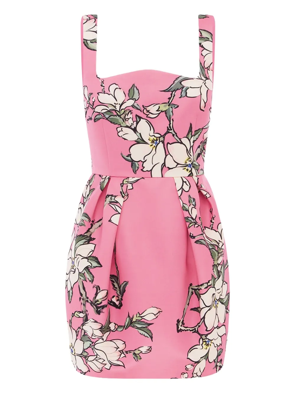Leo Lin Piper Floral Pleated Mini Dress In Pink