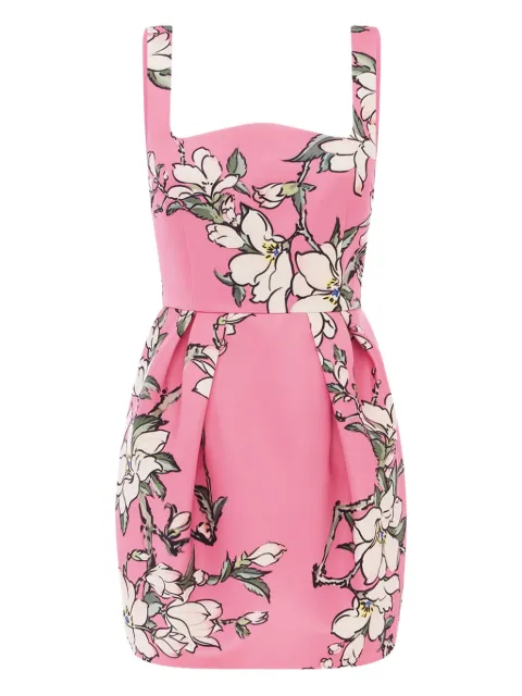 Leo Lin Piper floral pleated mini dress