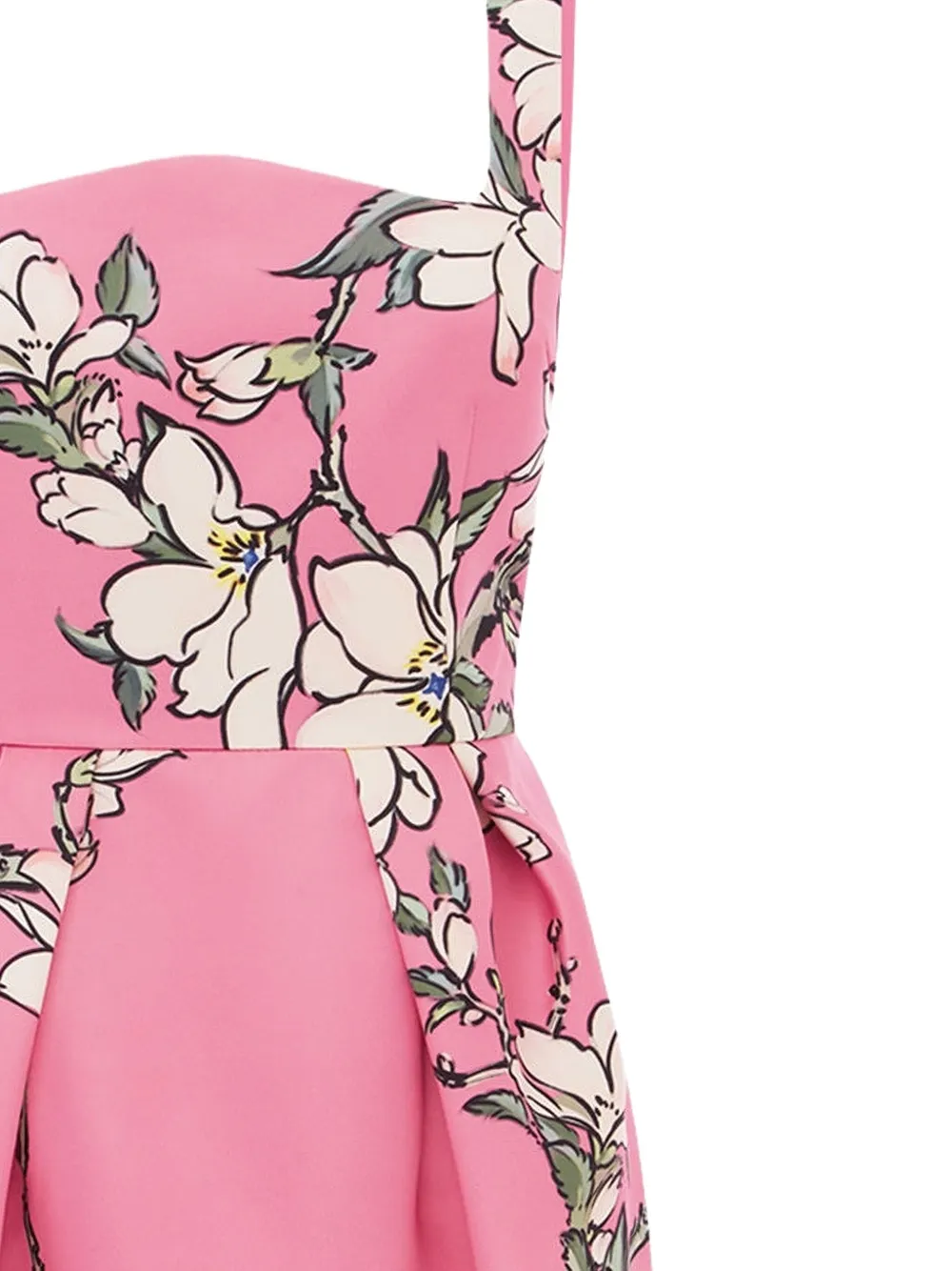 Leo Lin Piper Floral Pleated Mini Dress In Pink