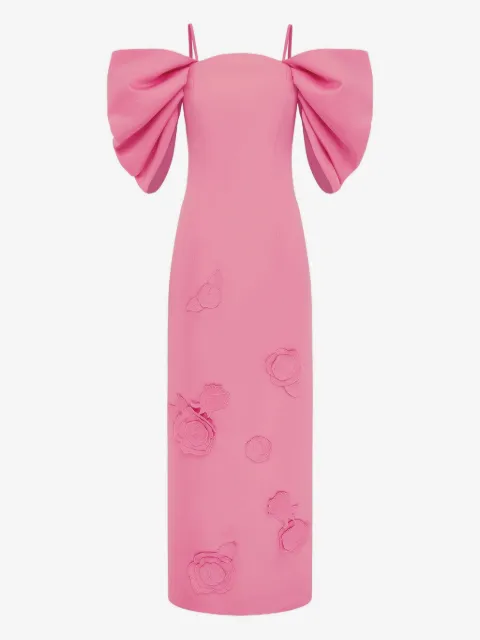 Leo Lin Arabella floral-appliqué maxi dress