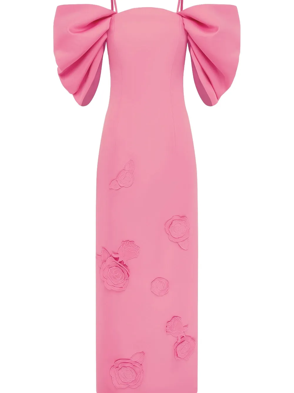 Leo Lin Arabella maxi-jurk met bloemenpatch - Roze