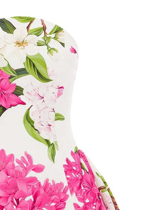 leo lin white floral dress Rayna floral-appliqu crpe maxi dress in white - Leo Lin