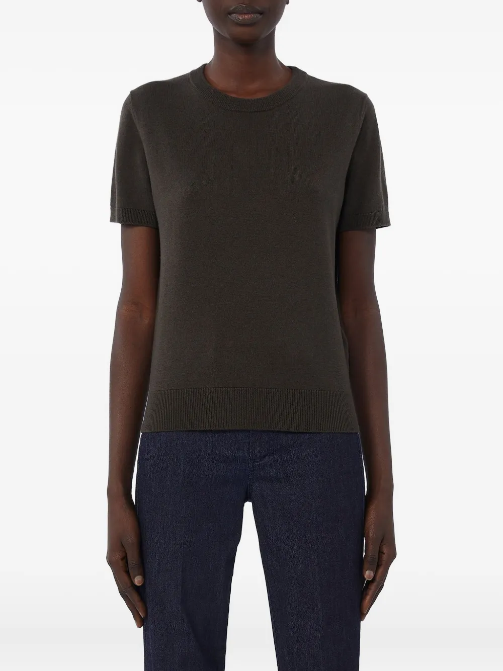 Max Mara T-shirt girocollo - Marrone