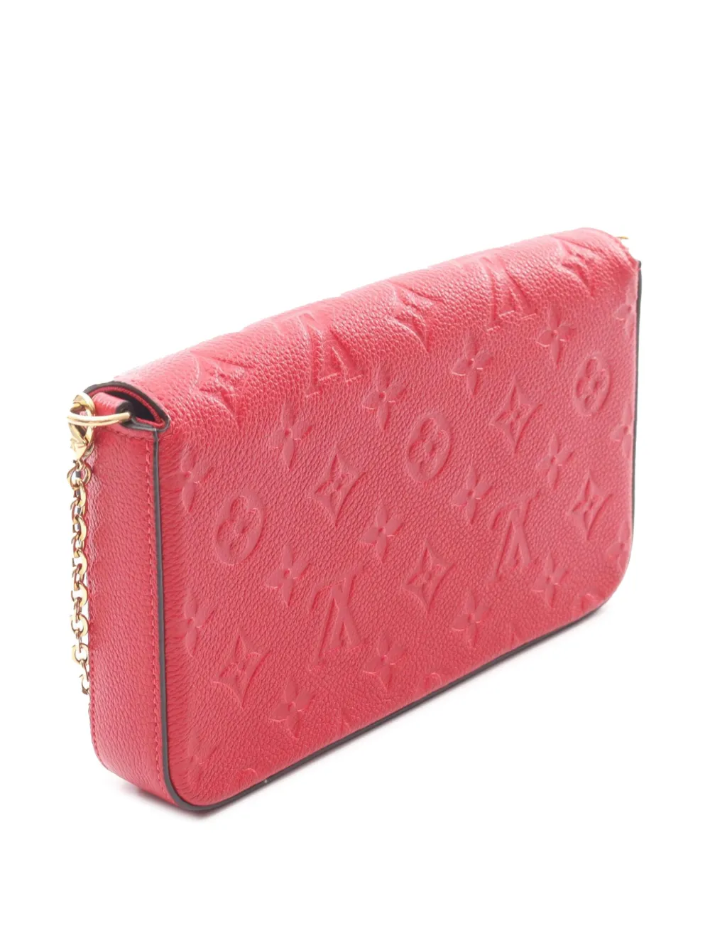  Louis Vuitton Pre-owned 2021-2025 Monogram Empreinte Pochette Felicie Crossbody Bag - Red 