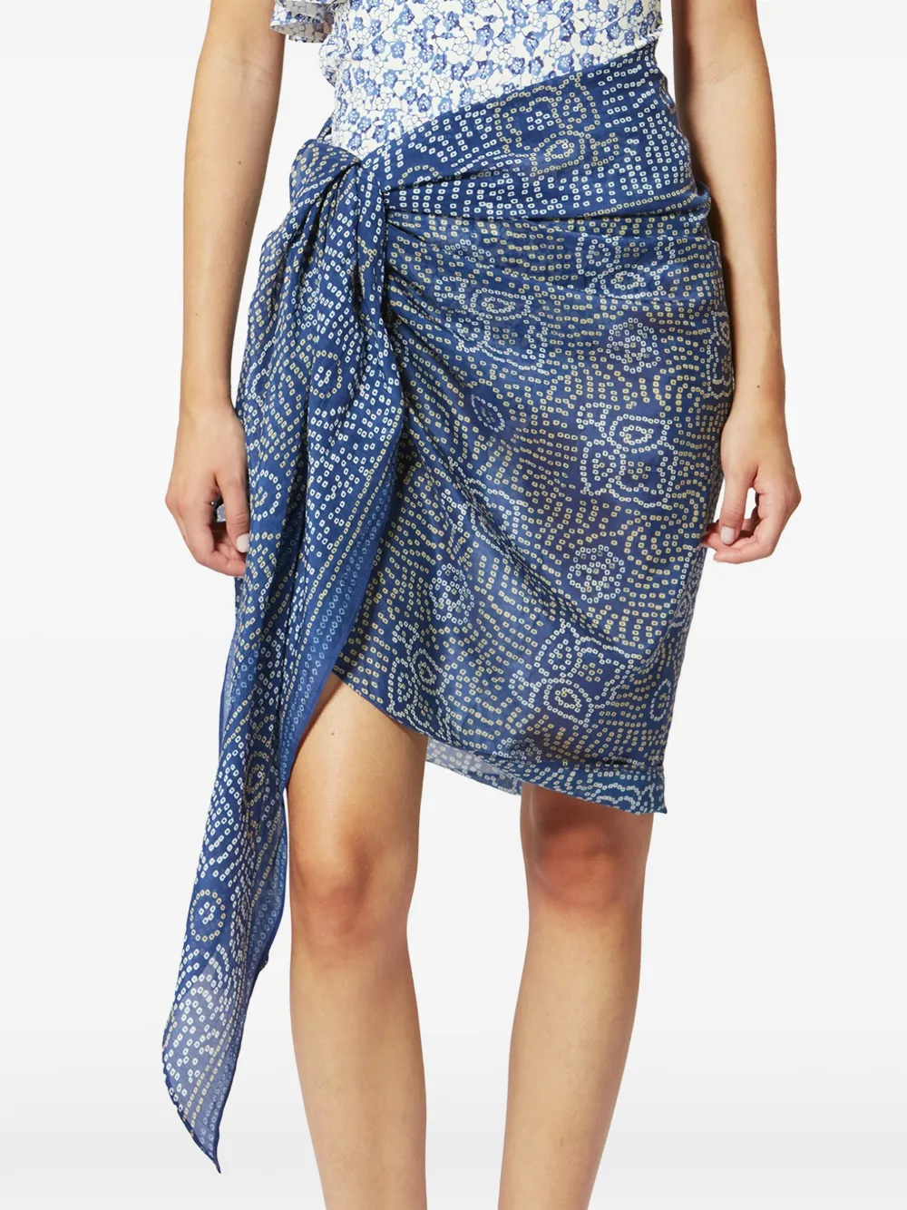 ISABEL MARANT LUCILIA patterned pareo - Blu
