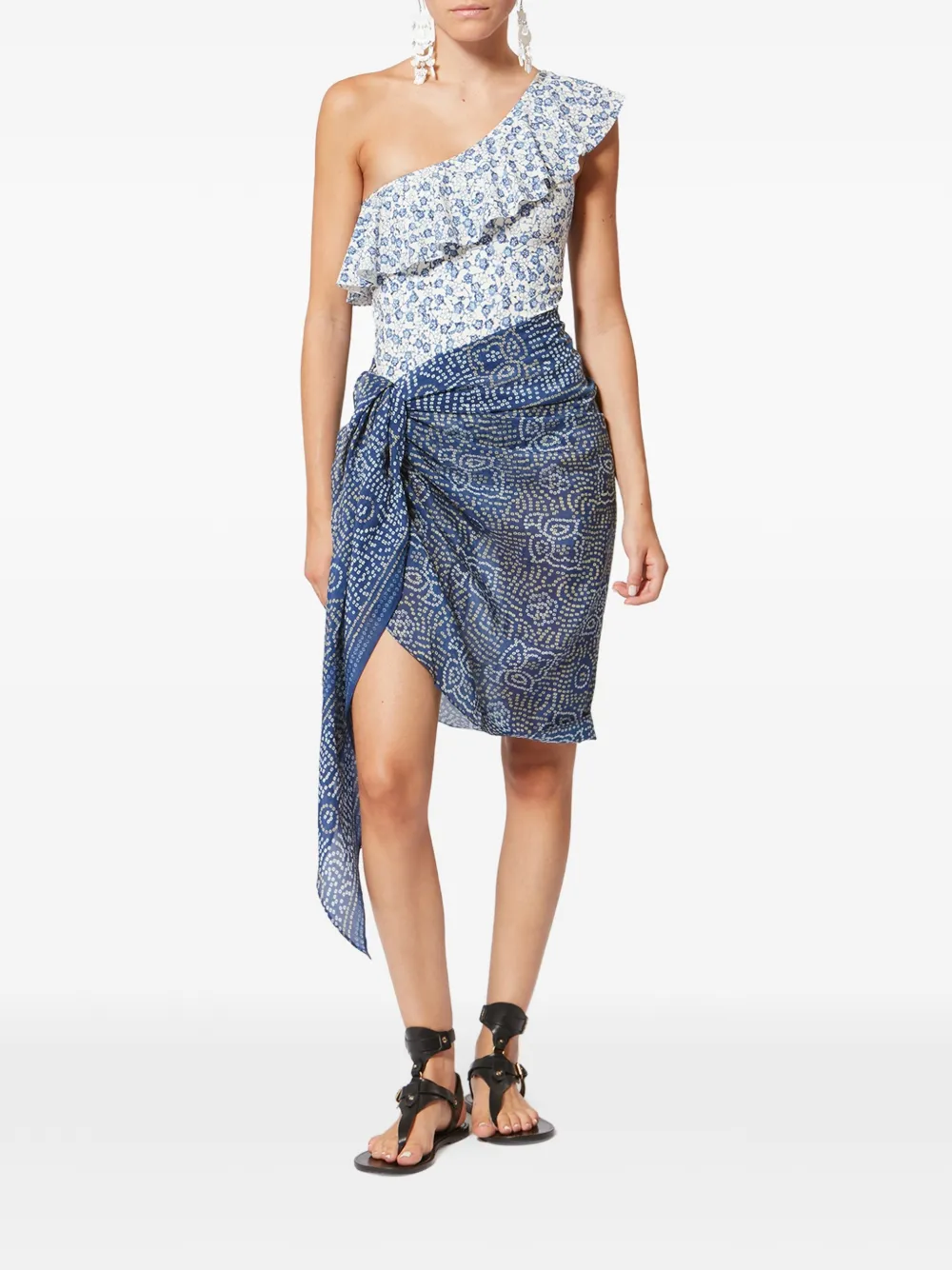  Isabel Marant Lucilia Patterned Pareo - Blue 