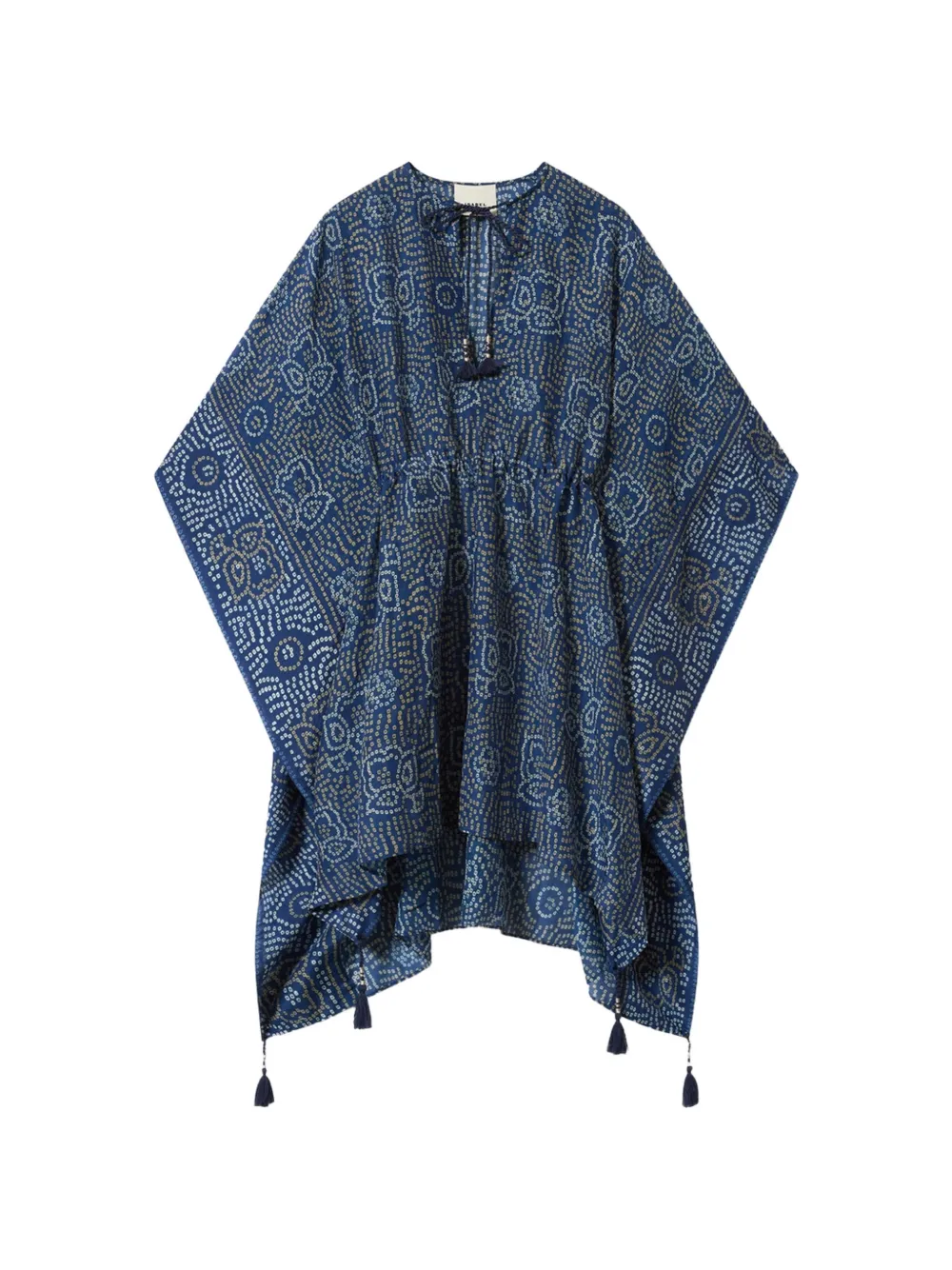 ISABEL MARANT LORELIZ tassel patterned cover-up - Blu
