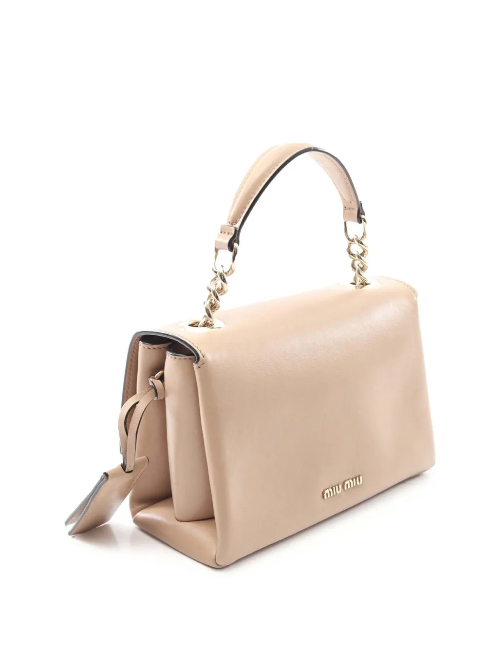 Pre-owned Miu Miu 2010-2025 Leather Satchel Handbag In Brown