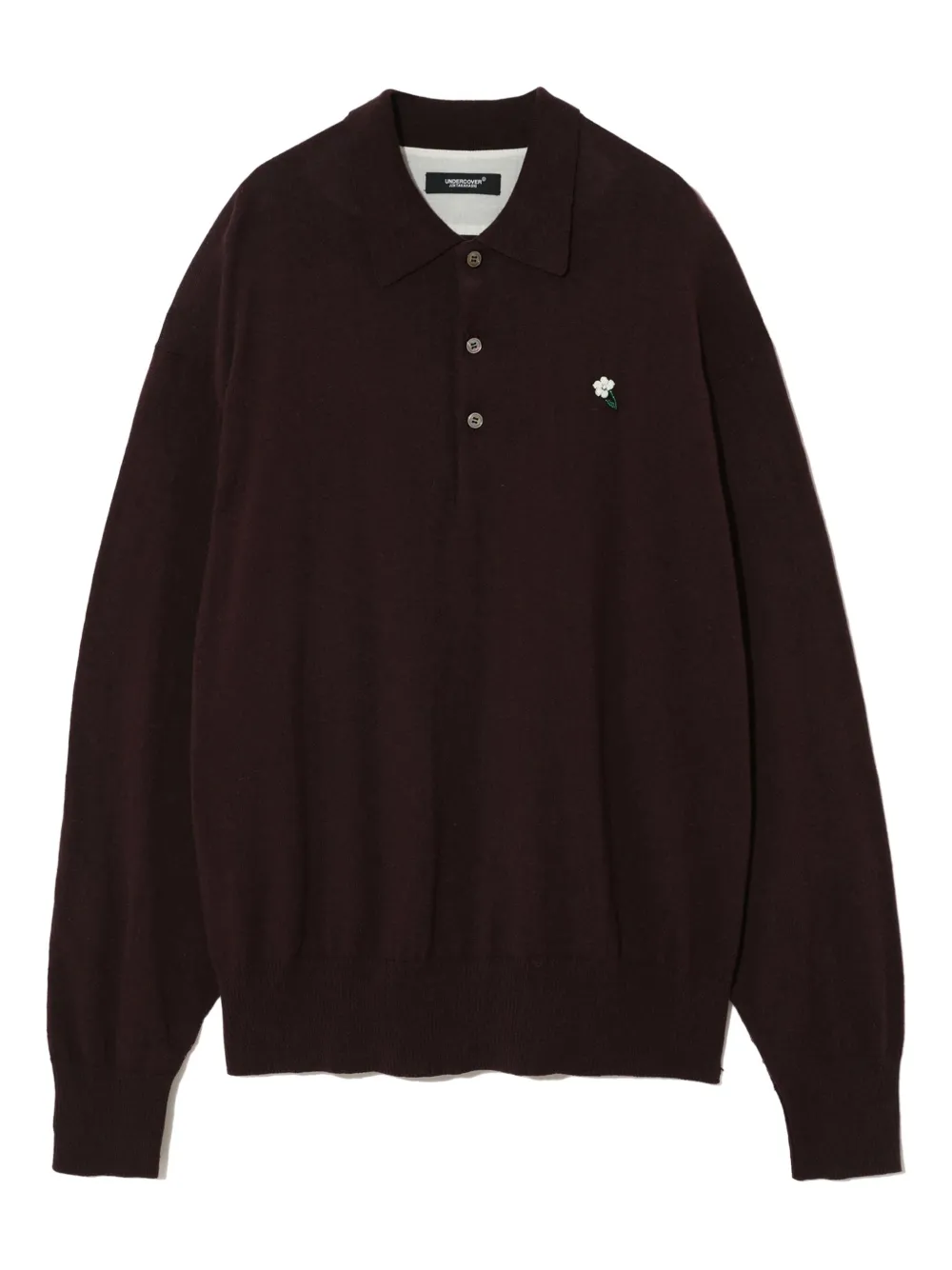 Undercover appliqué flower sweater - ブラウン Undercover appliqué flower sweater - ブラウン