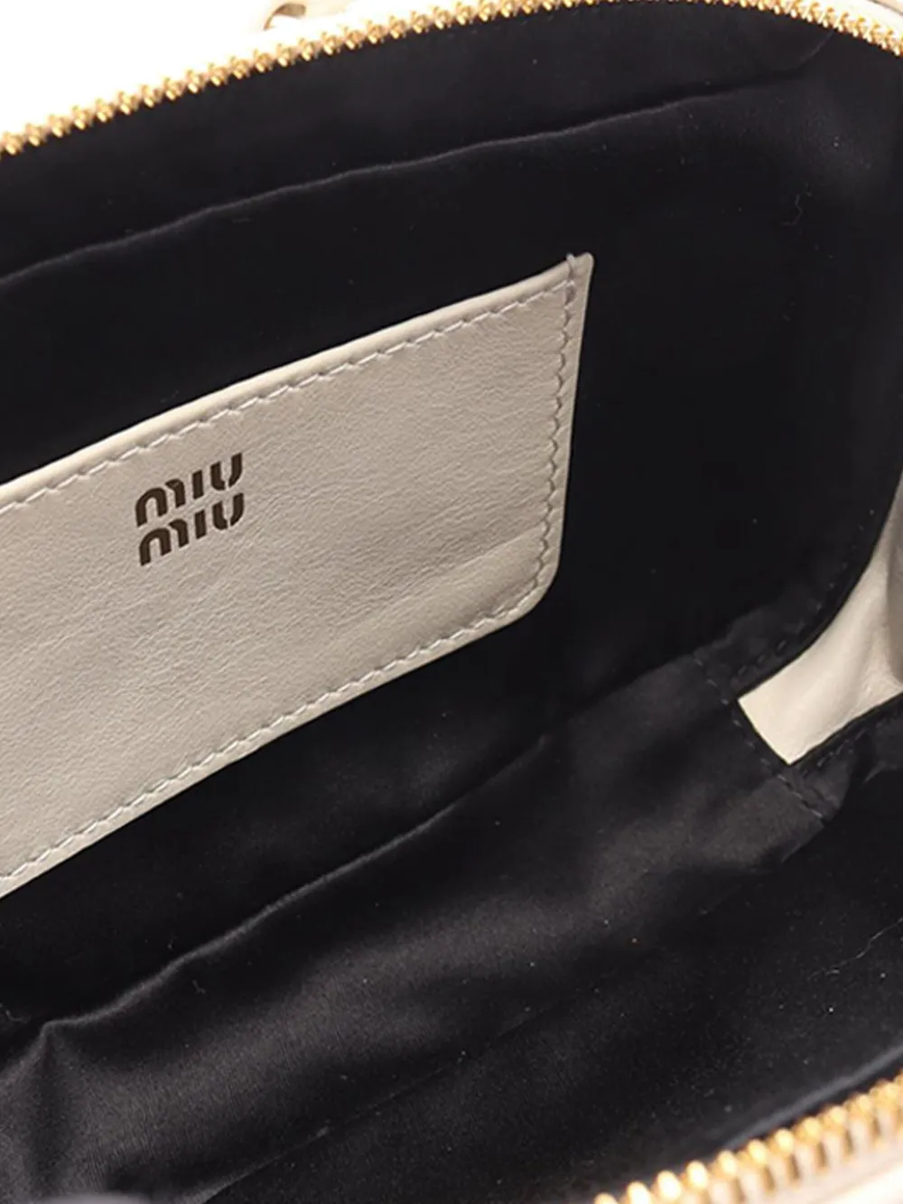 MIU MIU Pre-owned 2010-2025 Leather Arcardie Satchel In White
