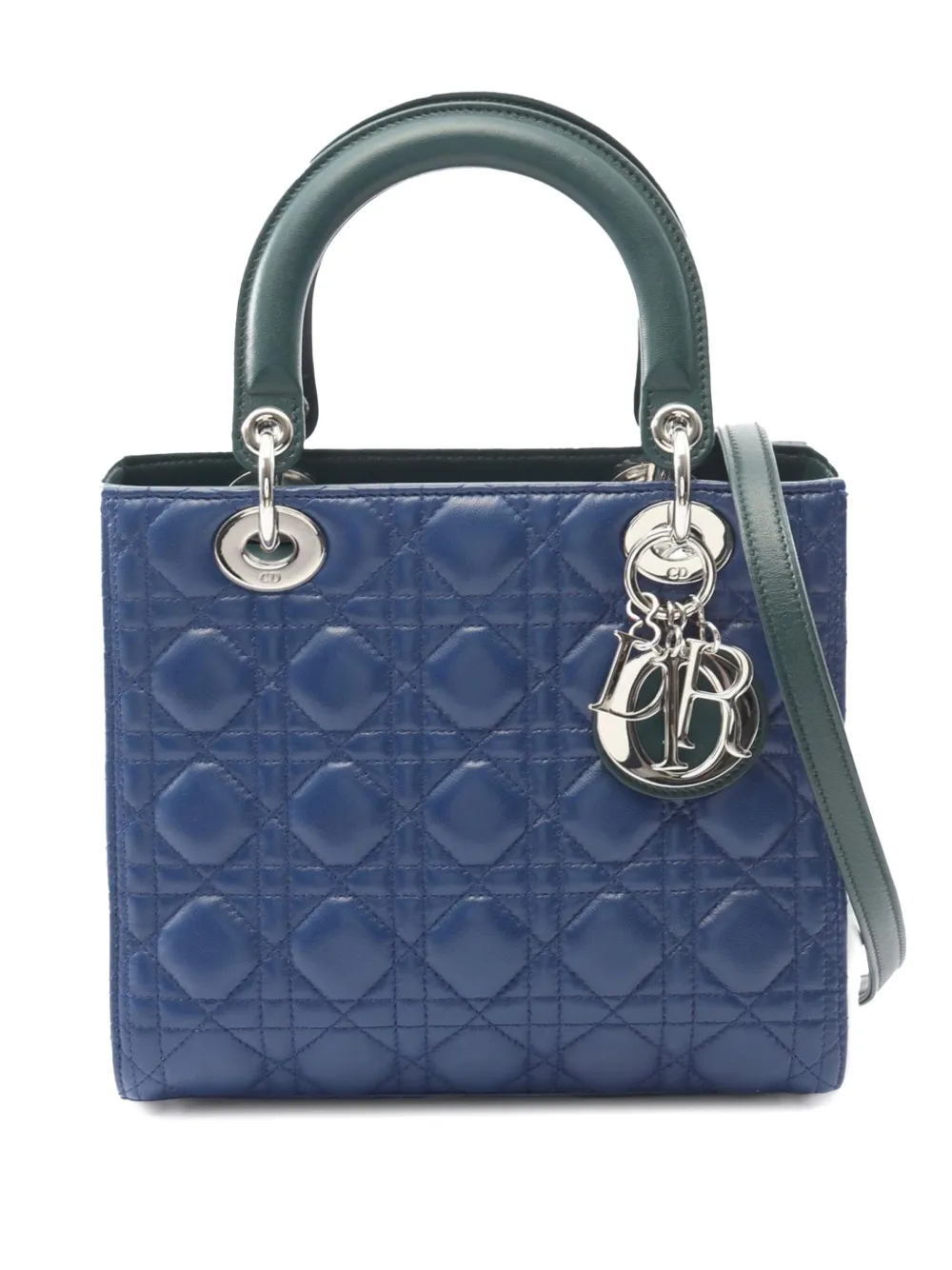 Christian Dior Pre-Owned 2010-2025 ミディアム ラムスキン カナージュ レディ ディオール ハンドバッグ Christian Dior Pre-Owned 2010-2025 ミディアム ラムスキン カナージュ レディ ディオール ハンドバッグ