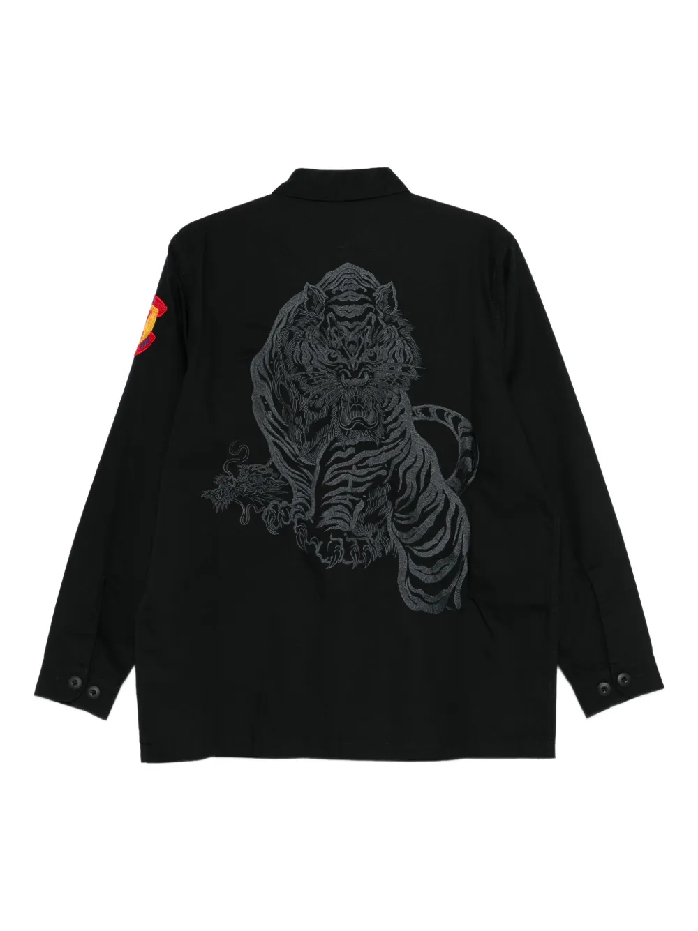 Maharishi Panthers embroidered shirt - Zwart