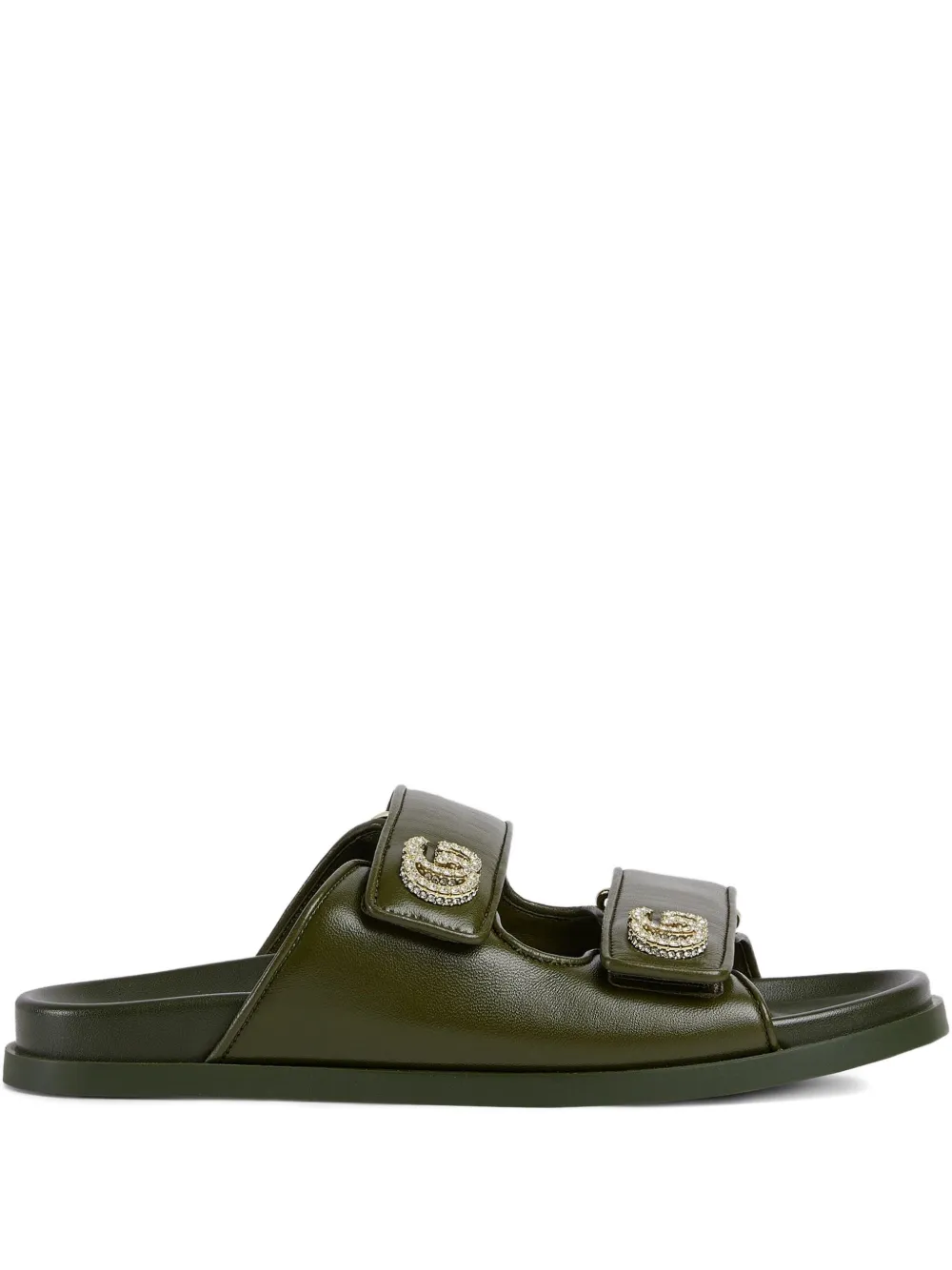 Gucci Double G leather sandals - グリーン Gucci Double G leather sandals - グリーン