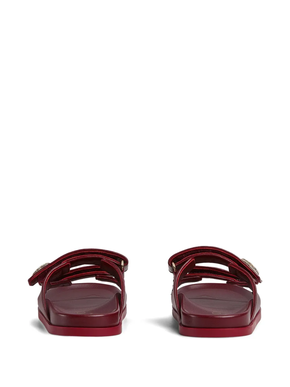 Gucci Sandalen met kristallen en GG-bandje Rood