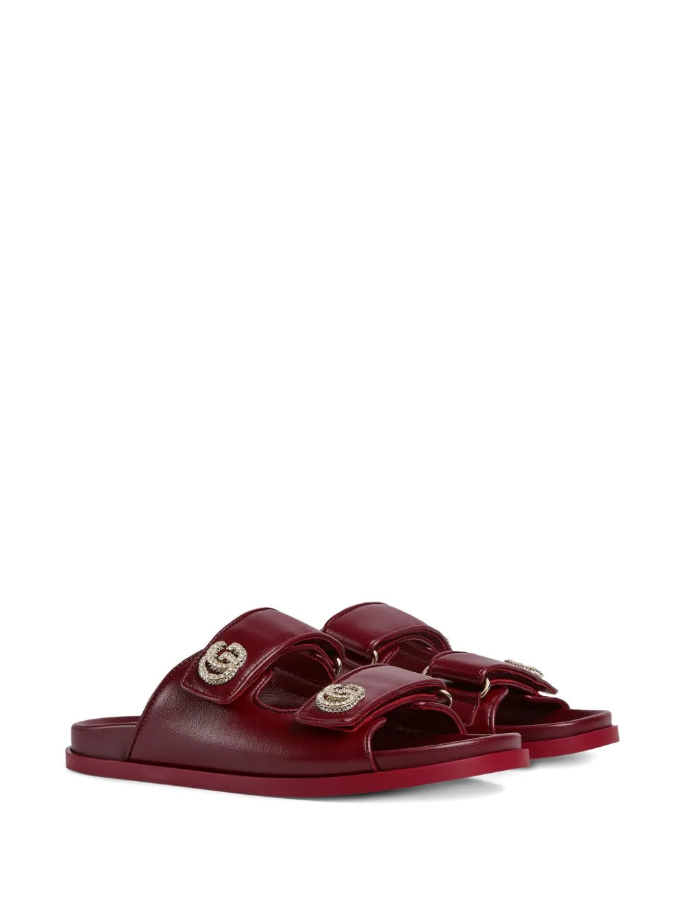 Gucci crystal double G strap sandals | Flat Sandals | Image 2