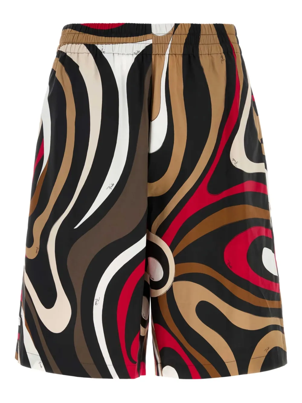 Pucci Knee Length Bermuda Shorts With Bold Print In Multi