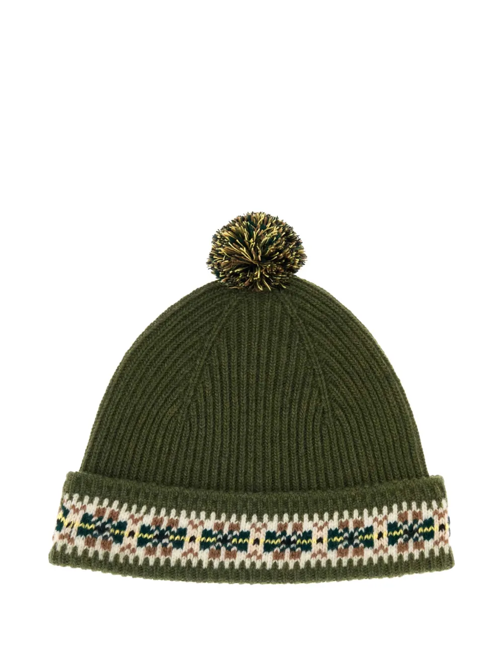 BODE pompom patterned beanie hat | Green | Image 1