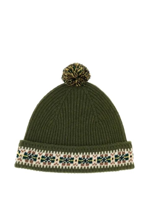 BODE pompom patterned beanie hat