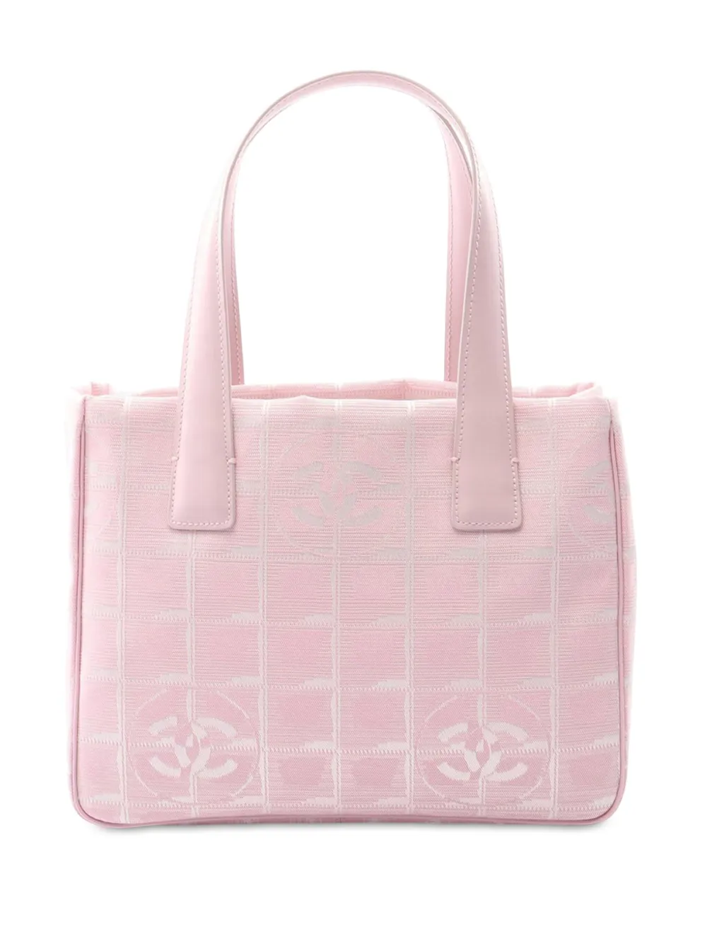 Pre-owned Chanel 2003-2004 New Travel Line Pm Tote Bag In Pink