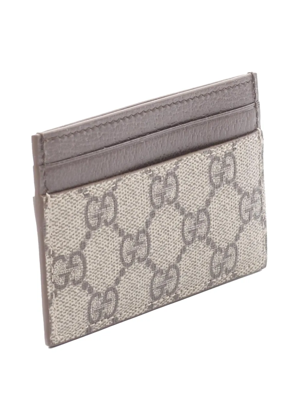 Pre-owned Gucci 2000-2015 Gg Canvas Supreme Card Holder In Brown