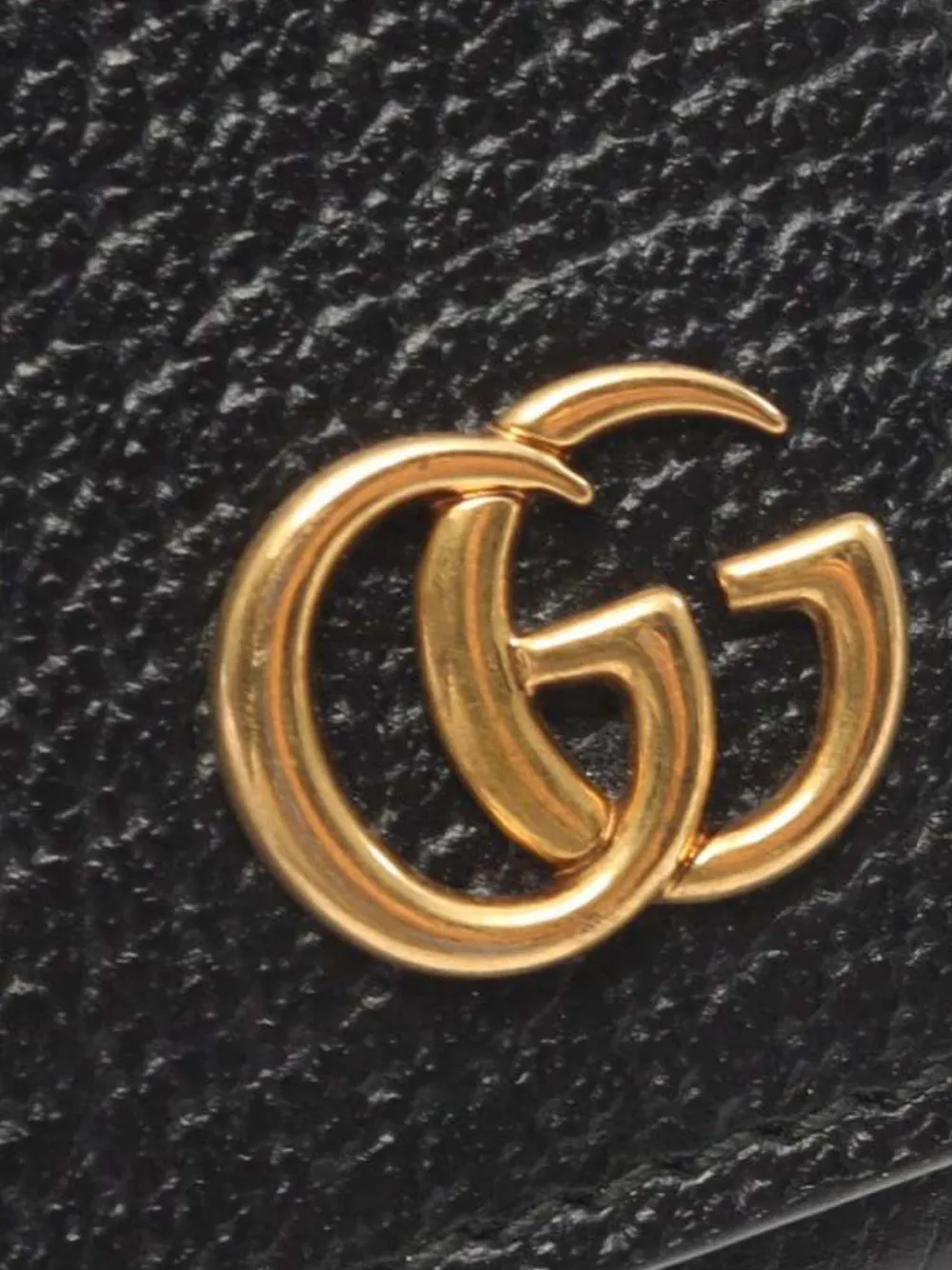 Pre-owned Gucci 2016-2025 Gg Marmont Wallet Small Wallets In Black