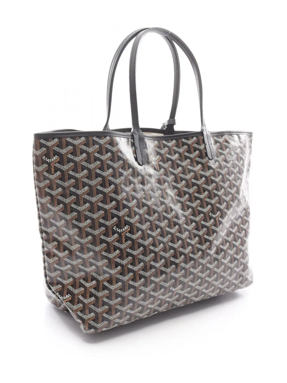 Pre-owned Goyard 2010-2025 Ine Saint Louis Pm Tote Bag In Black