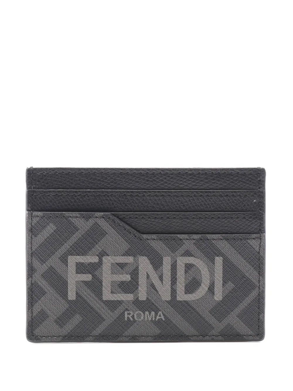Fendi Pre-Owned 2010-2025 レザー ズッカ カードケース - ブラック