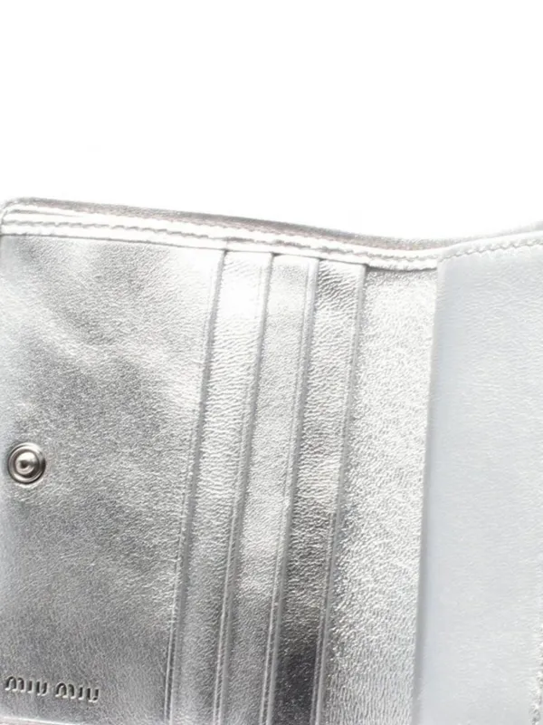 Miu Miu Pre-Owned 2010-2025 Metallic Matelasse Wallet Small