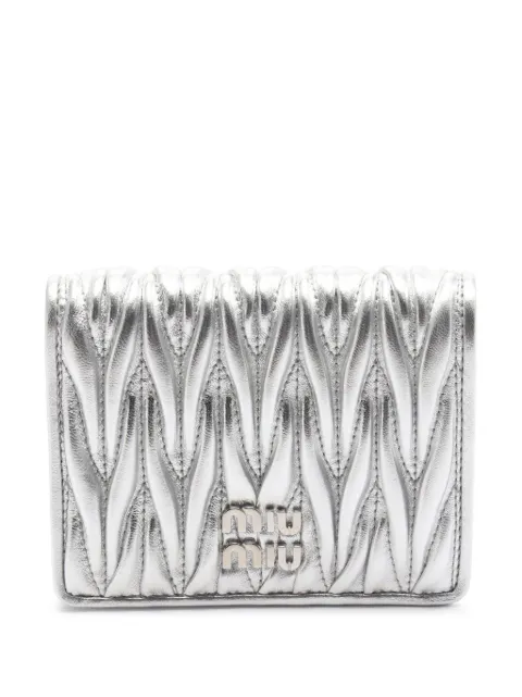 Miu Miu Pre-Owned 2010-2025 Metallic Matelasse Wallet small wallets