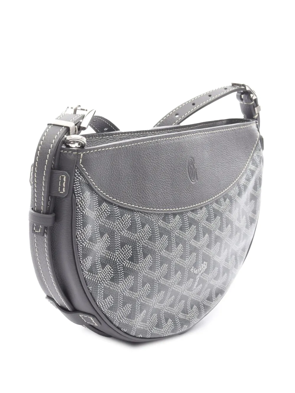 Pre-owned Goyard 2010-2025 Ine Hirondelle Crossbody Bag In Gray