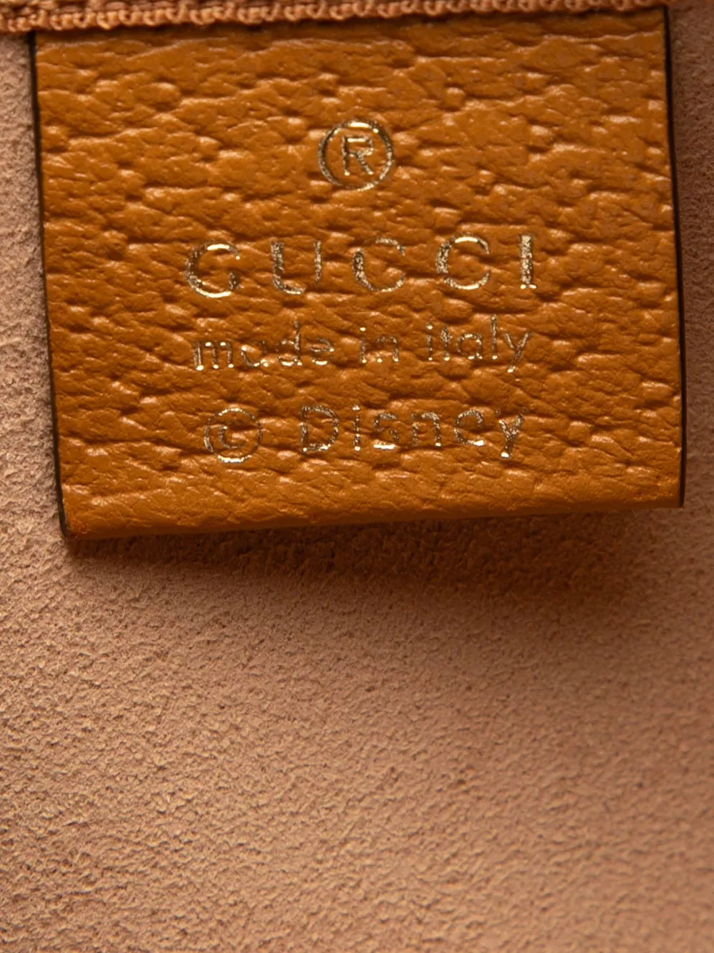 Pre-owned Gucci 2016-2025 Disney Micro Gg Mickey Mouse Pouch In Brown