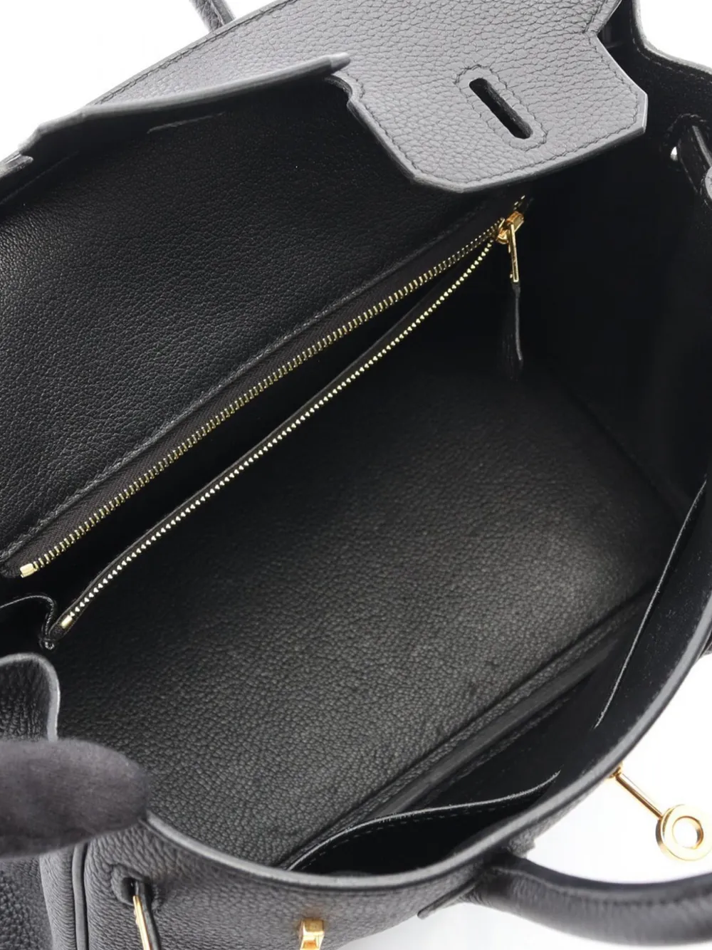 Pre-owned Hermes 2021 Togo Birkin 25 Handbag In Black