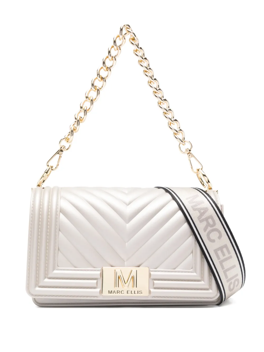 Marc Ellis Flat S chain-strap tote bag | Grey | Image 1