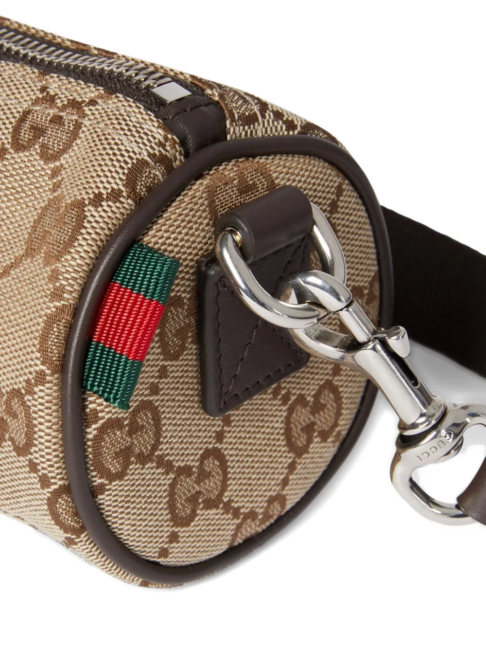 Gucci GG canvas schoudertas met Web-streep Beige