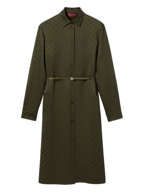 Gucci classic-collar shirt midi dress