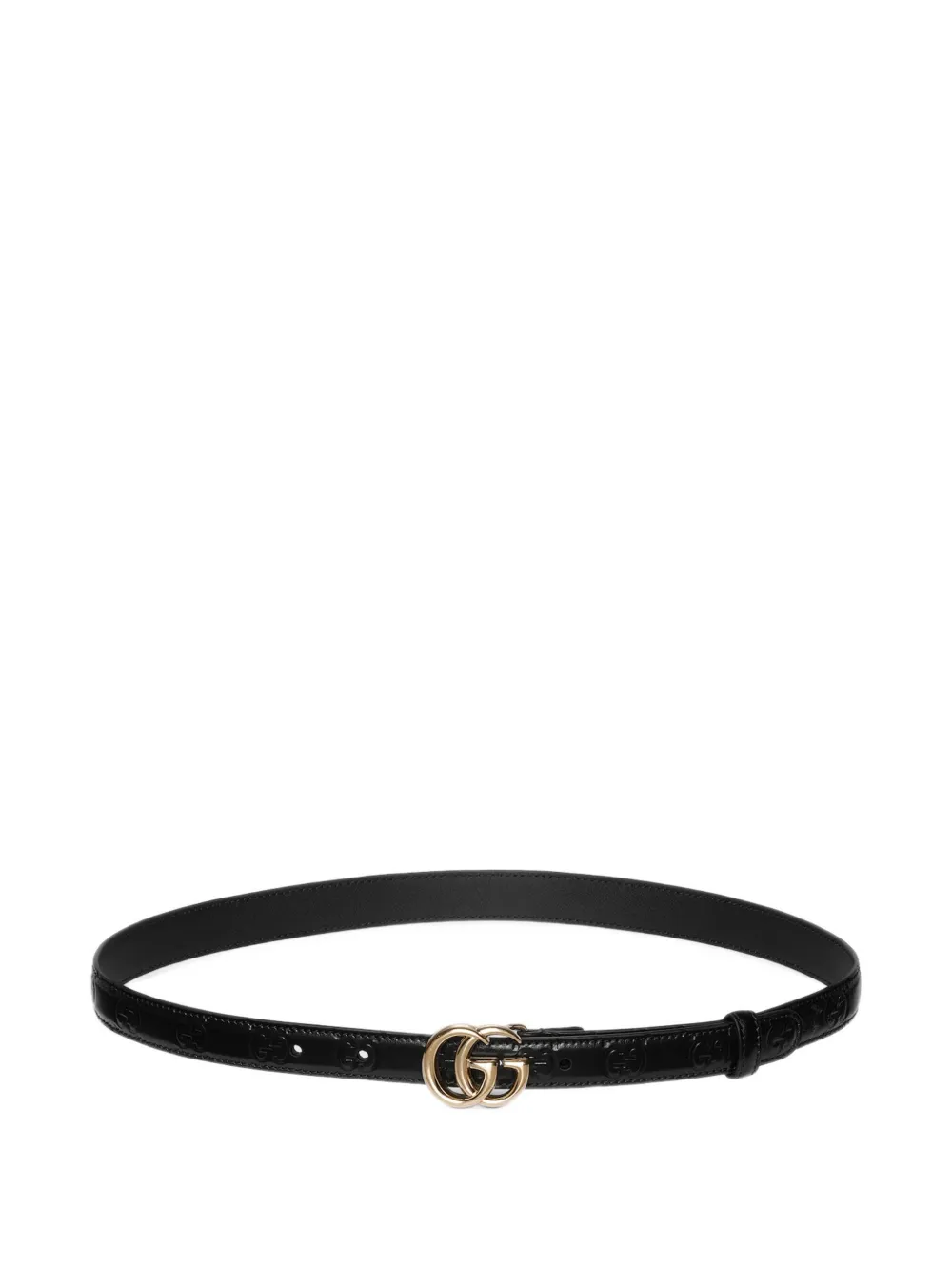 Gucci Double G buckle leather belt - ブラック Gucci Double G buckle leather belt - ブラック