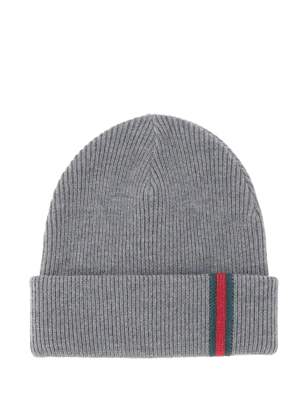 Gucci ribbed web beanie | Grey | Image 1