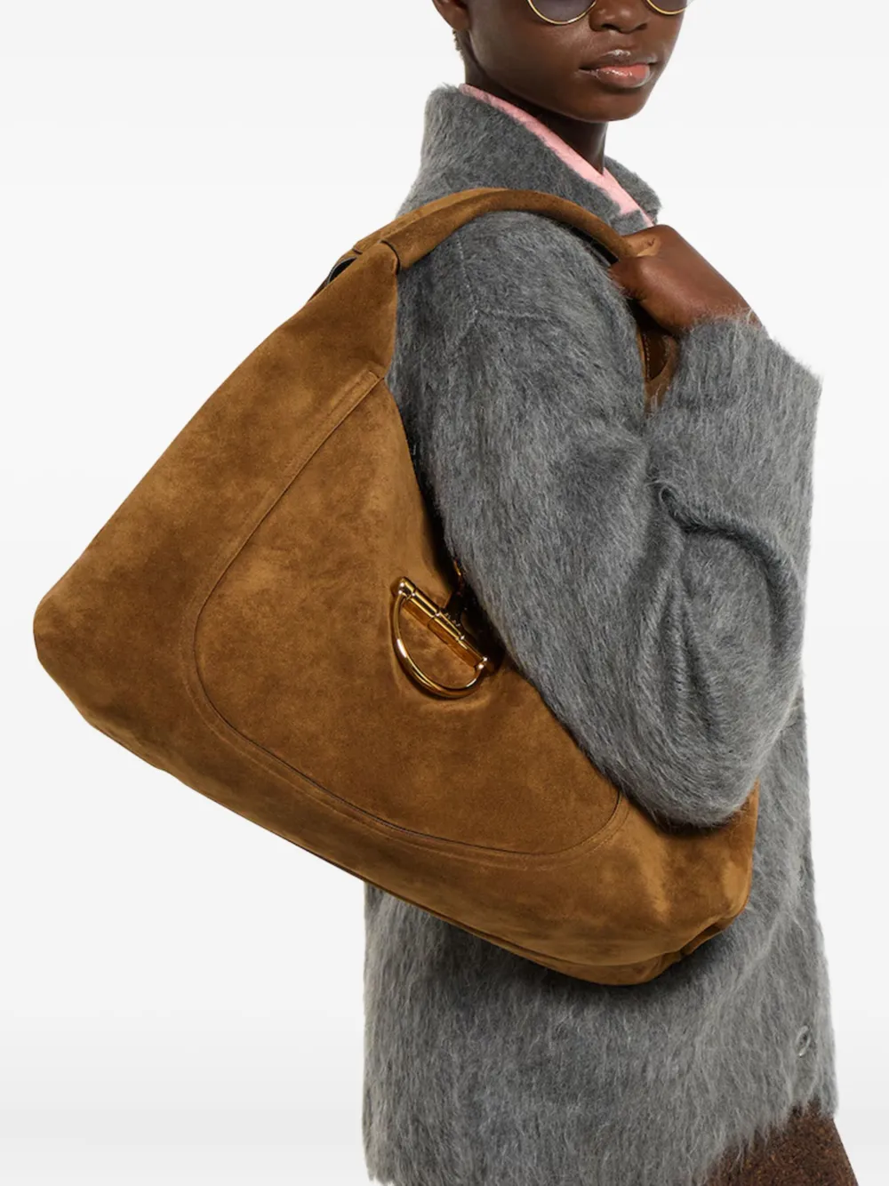 Gucci maxi Softbit shoulder bag - Bruin