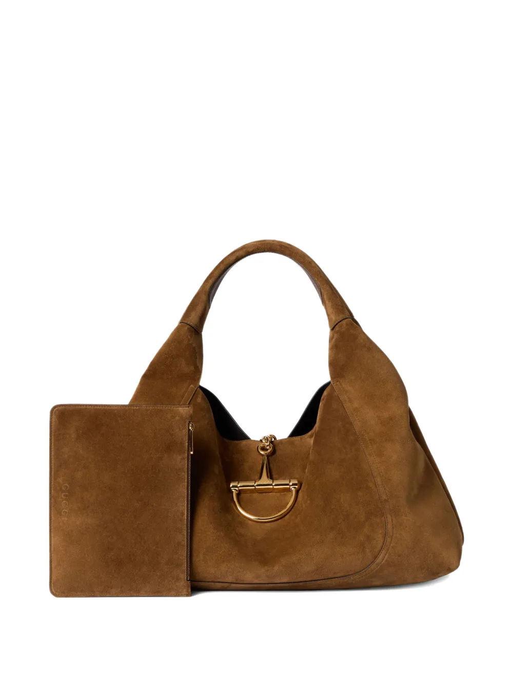 Gucci Softbit Shoulder Bag Maxi Size In Brown