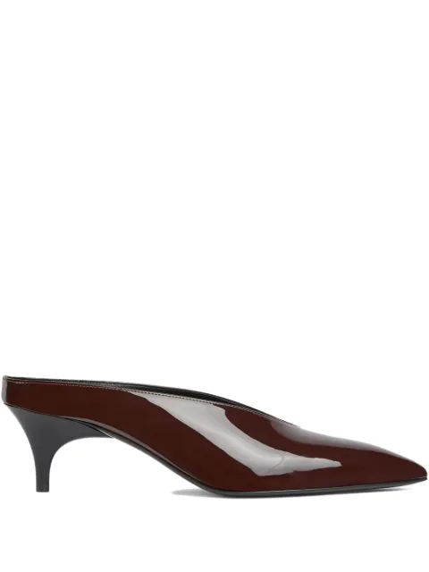 Gucci 55mm patent leather heeled mules