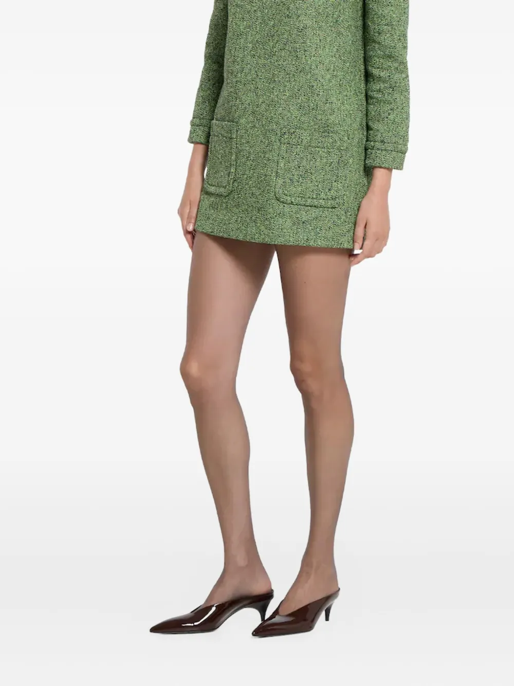 Gucci 55 mm lakleren muiltjes met hak Bruin