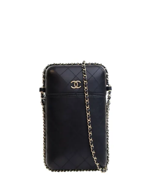 CHANEL Pre-Owned 2018 CC Quilted Lambskin Chain Around Phone Holder crossbody bag