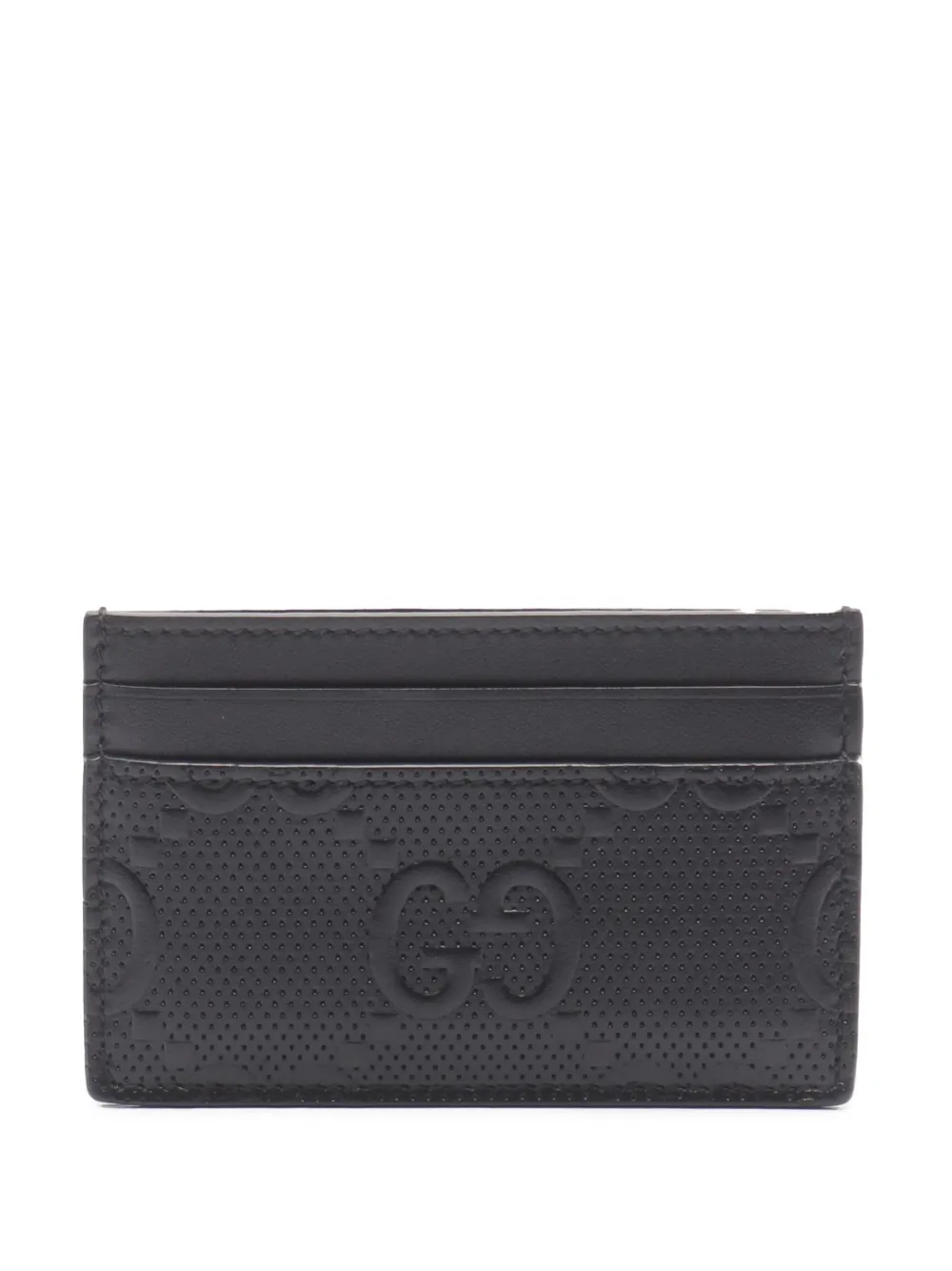 Gucci Pre-Owned 2016-2025 GGエンボス カードケース - ブラック
