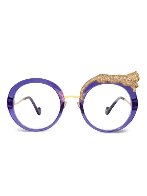 ANNA-KARIN KARLSSON Rose et la Roue embellished-detail round-frame glasses
