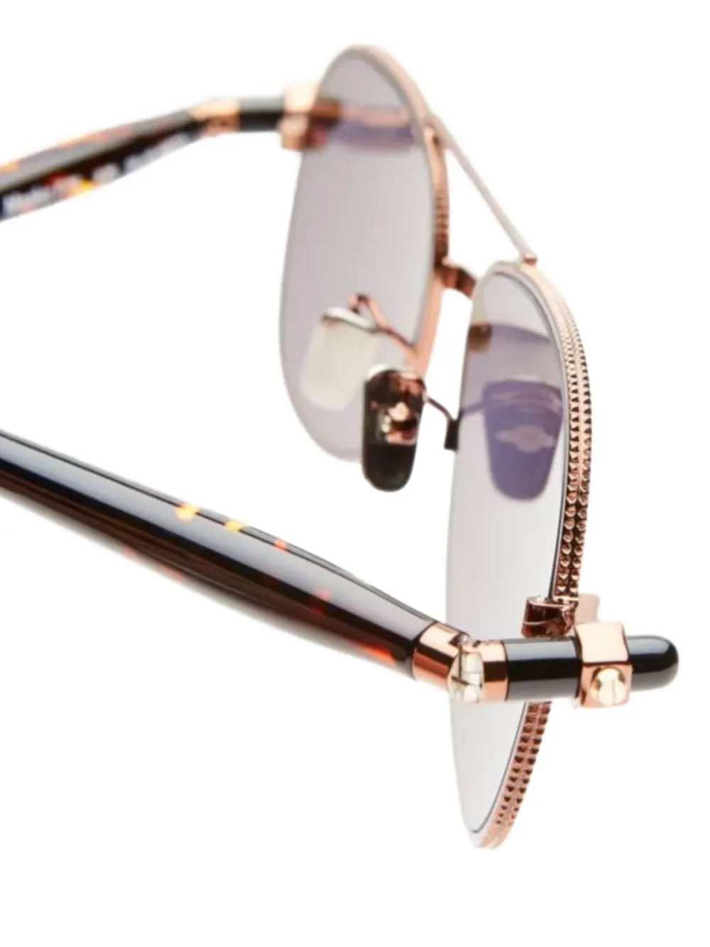 Kuboraum P75 zonnebril met piloten montuur Goud