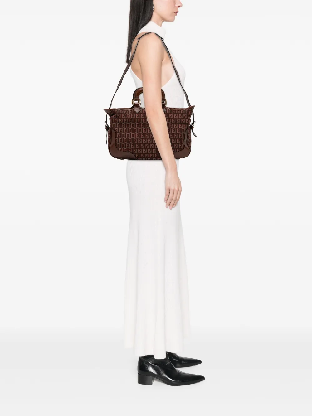 Fendi Pre-Owned 2000-2010 Zucchino Canvas satchel | Pre-Owned | Image 2