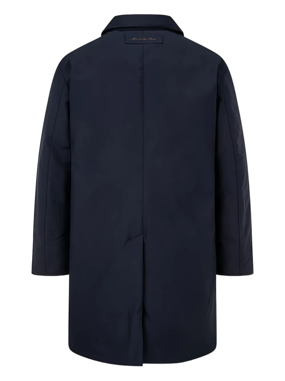 Man On The Boon. Hidden Button-up Coat In Blue
